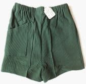 Vintage childrens shorts Ladybird green nylon Age 6 UNUSED 1960s 1970s boy girl